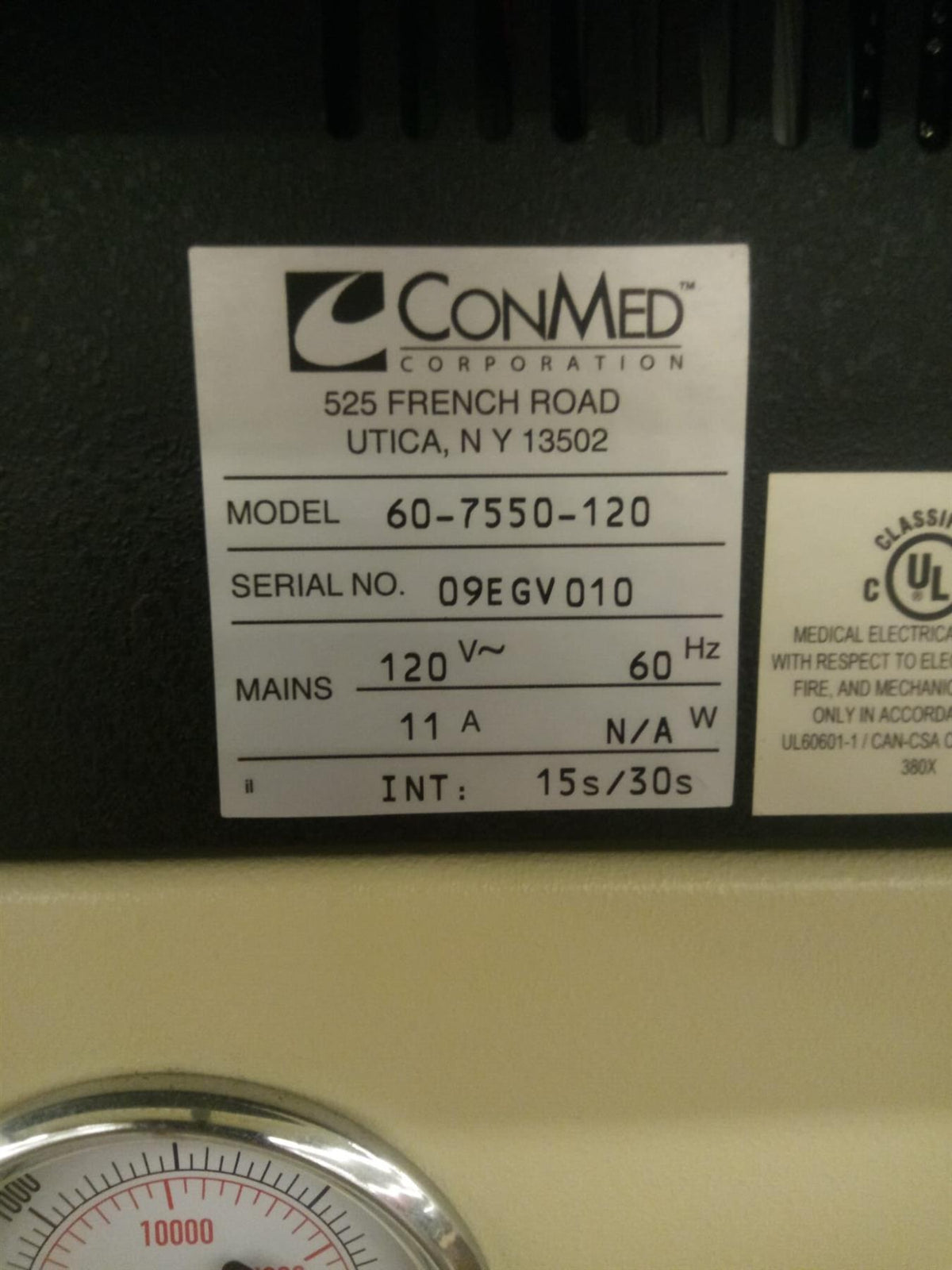 ConMed System 7550 Electrosurgical Generator Unit w/ Footswitches & Adapters