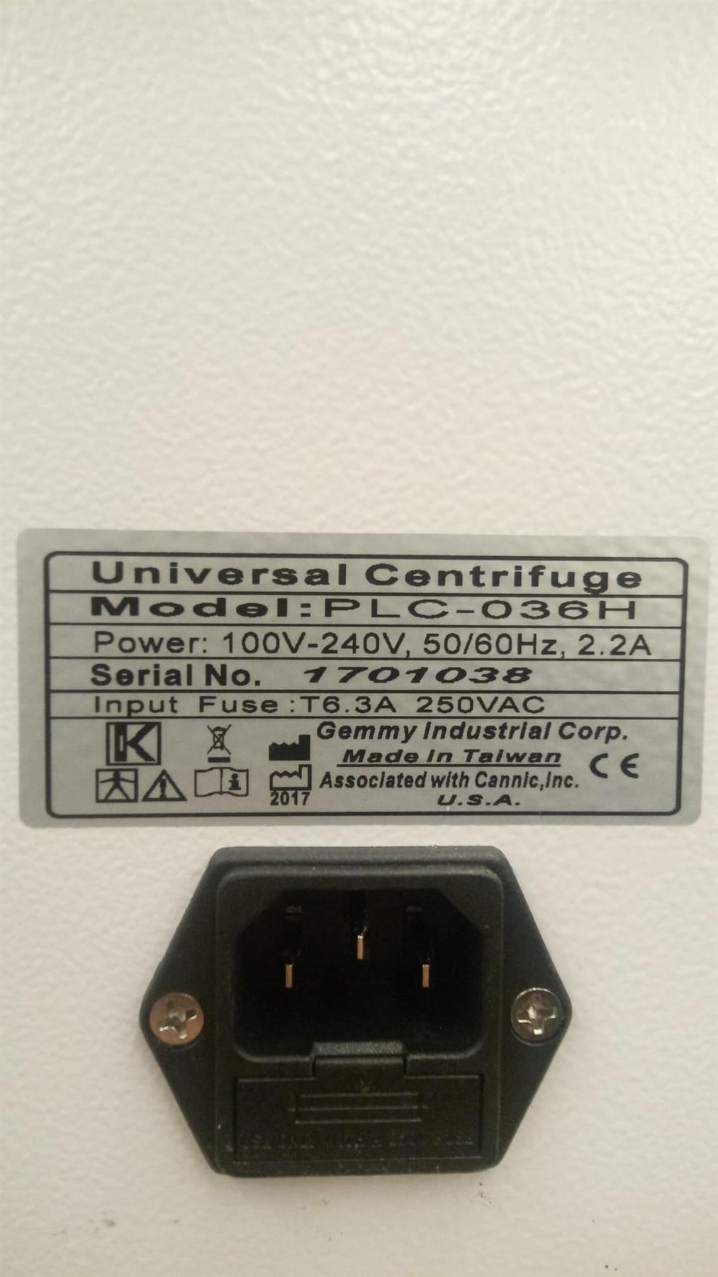 Gemmy PLC-036H Benchtop Universal Centrifuge, 15,000RPM (see description)