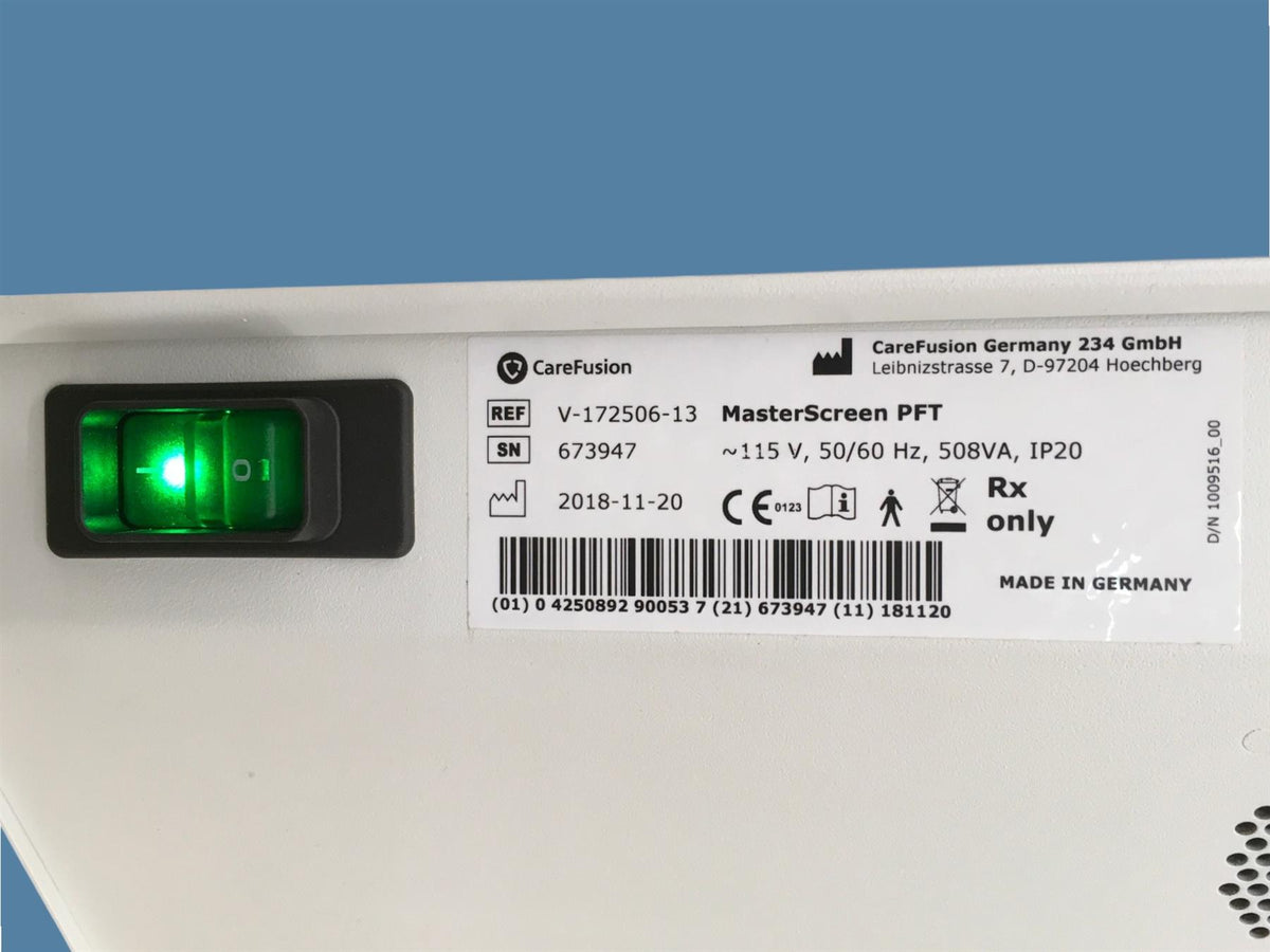 CareFusion Jaeger MasterScreen PFT Base Unit V-172506-13 (2018)