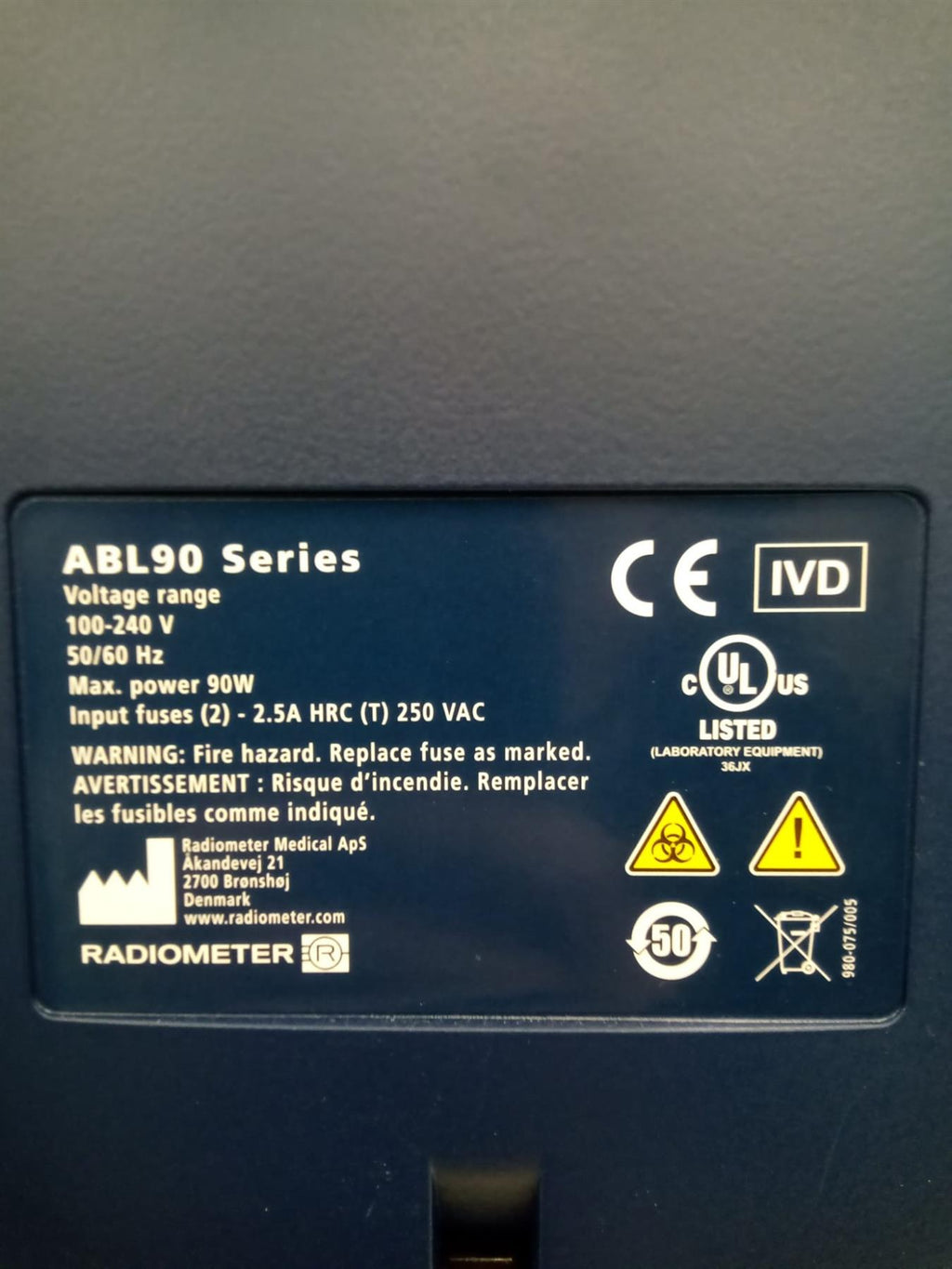 Radiometer ABL90 FLEX PLUS Blood Gas Analyzer