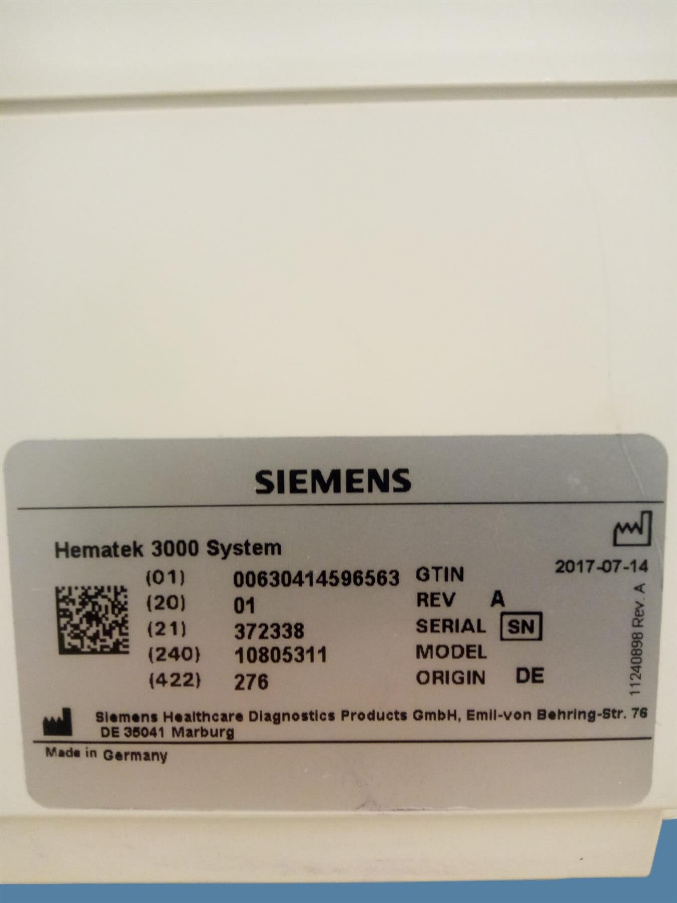 Siemens Hematek 3000 (10805311) Slide Stainer System