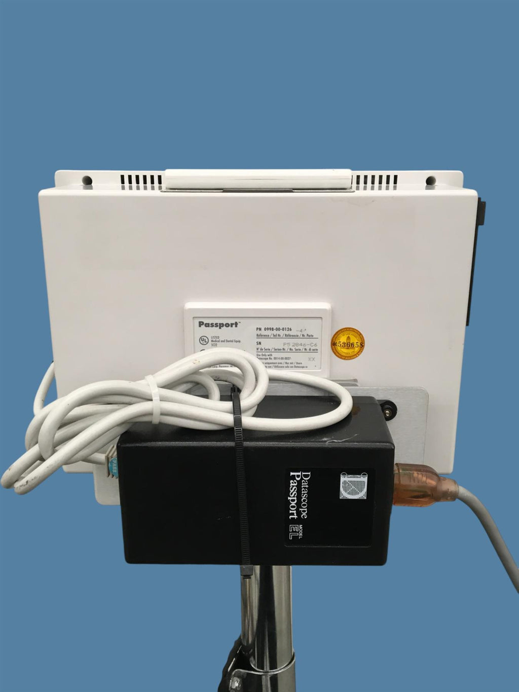 Datascope Passport EL 0998-00-0126 5-Lead Patient Monitor w/ SpO2 + Stand
