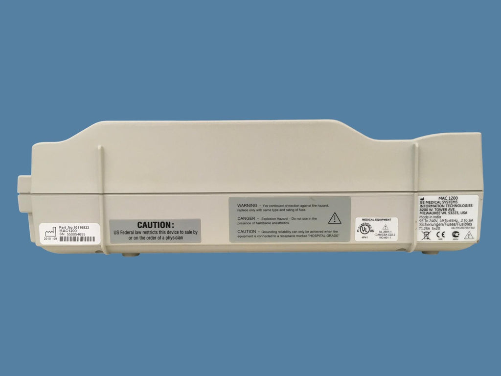 GE MAC 1200 Interpretive Resting Electrocardiograph ECG / EKG System 10116823