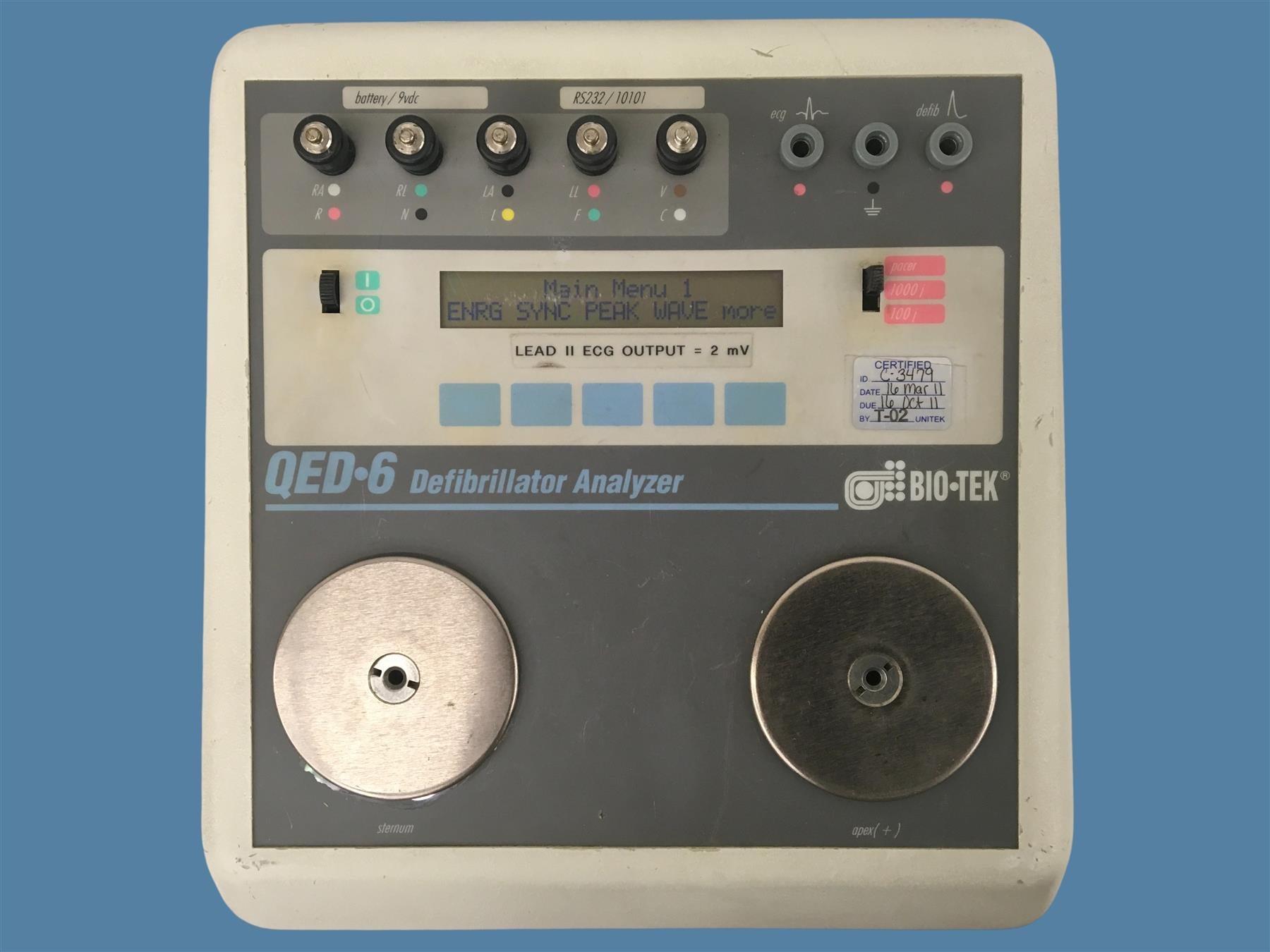 Bio-Tek Instruments QED 6 Defib Analyzer v1.01 (No Power Supply)