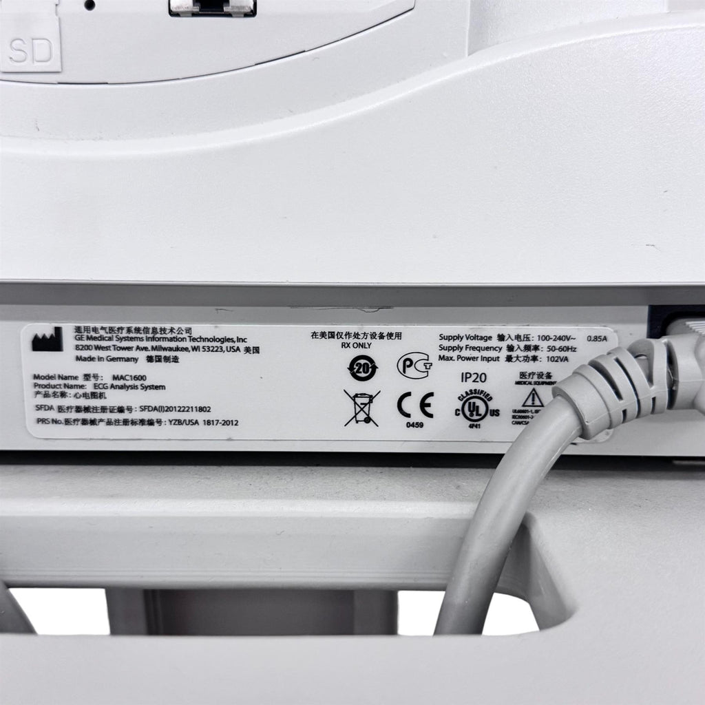 GE Healthcare MAC 1600 ECG Analysis System