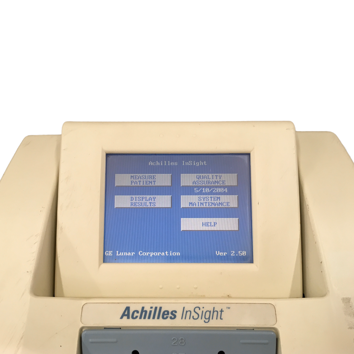 - GE General Electric Lunar Achilles InSight Bone Densitometer