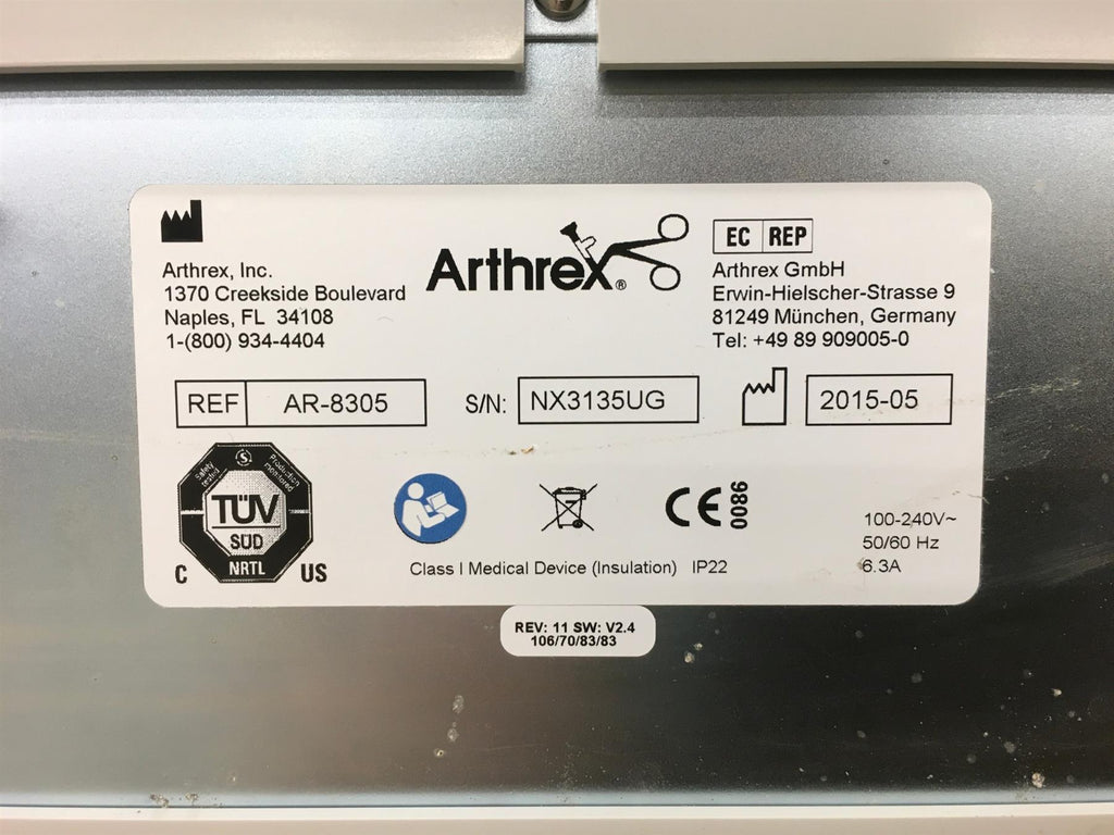 Arthrex AR-8305 Synergy Resection Touchscreen Shaver Drill Saw Console