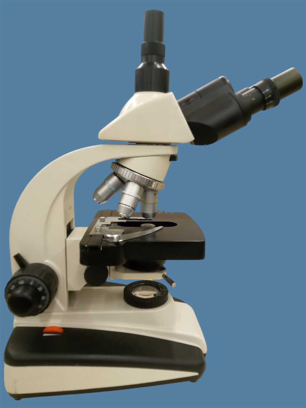Trinocular Biological Compound Microscope w/ 4x, 10x, 40x, 100x Objectives