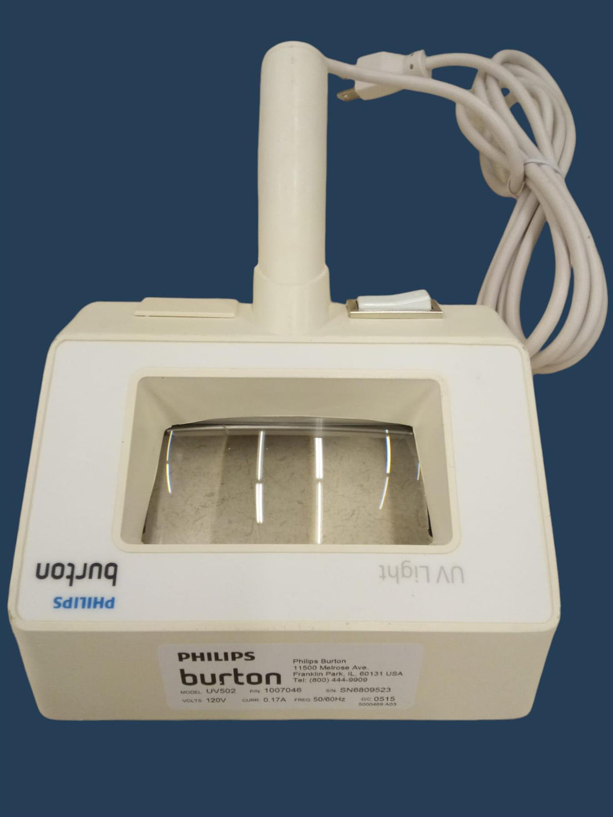 Philips Burton UV502 Ultraviolet Examination Light with Magnifier