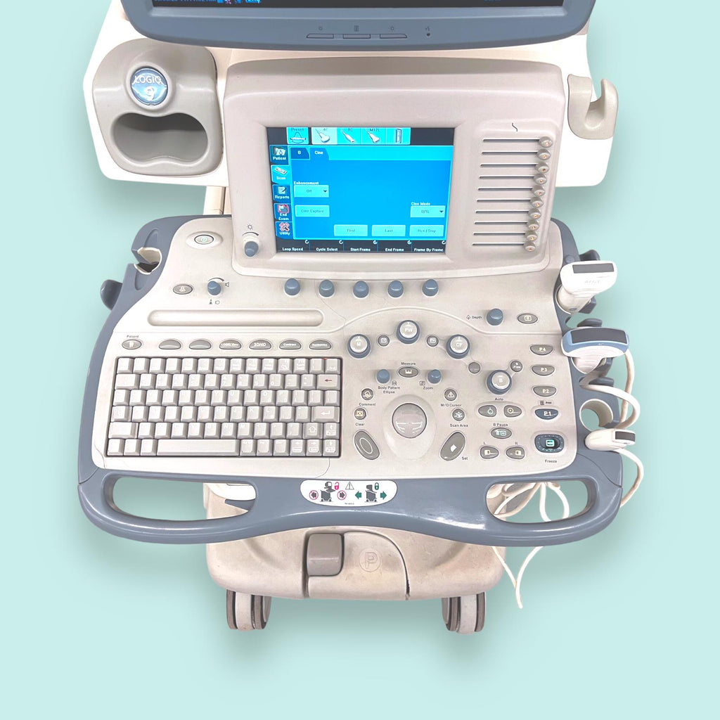 General Electric GE Ultrasound Logiq 9 w/ License & 3 Probes 5177000