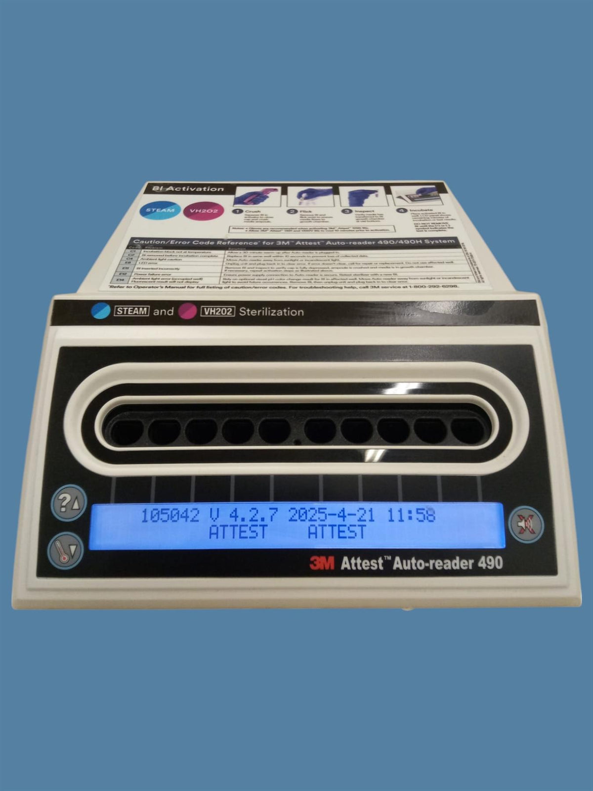 M Attest Auto-Reader 490 Biological Indicator Incubator v4.2.7 (w/o Power Adapter)