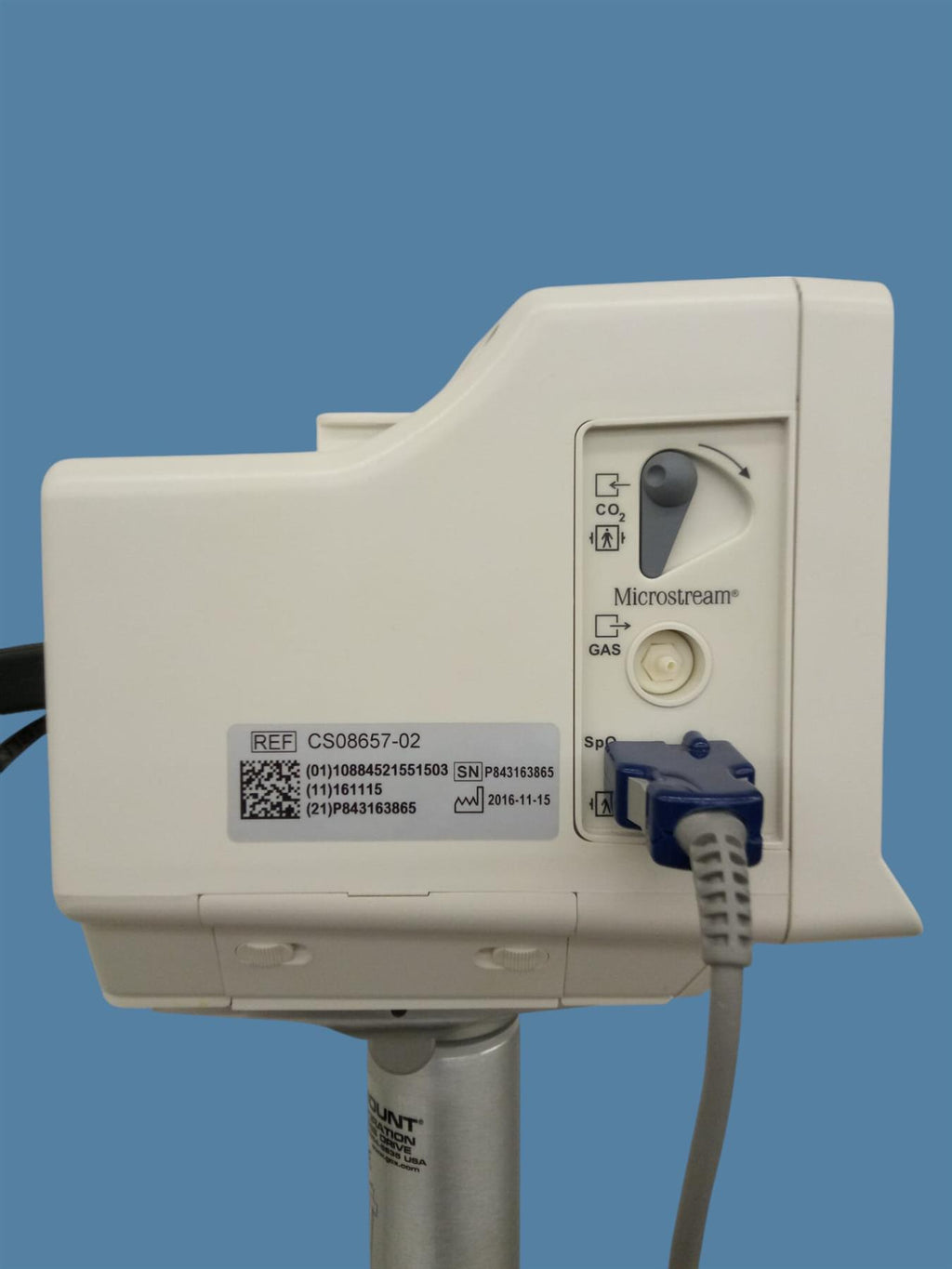 Oridion Capnostream 20p Capnograph/Pulse Oximeter w/ Cables/Cuff + Stand