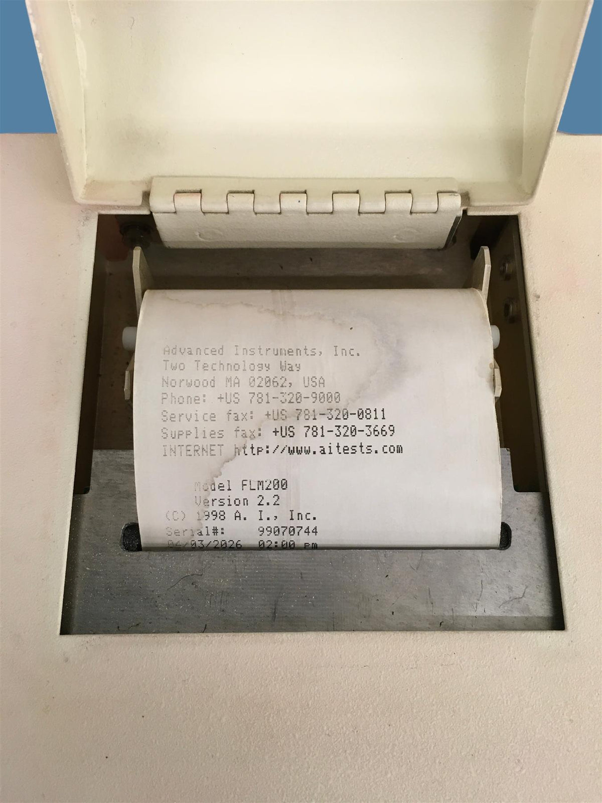 Advanced Instruments FLM-200 Fluorophos Test System v2.2