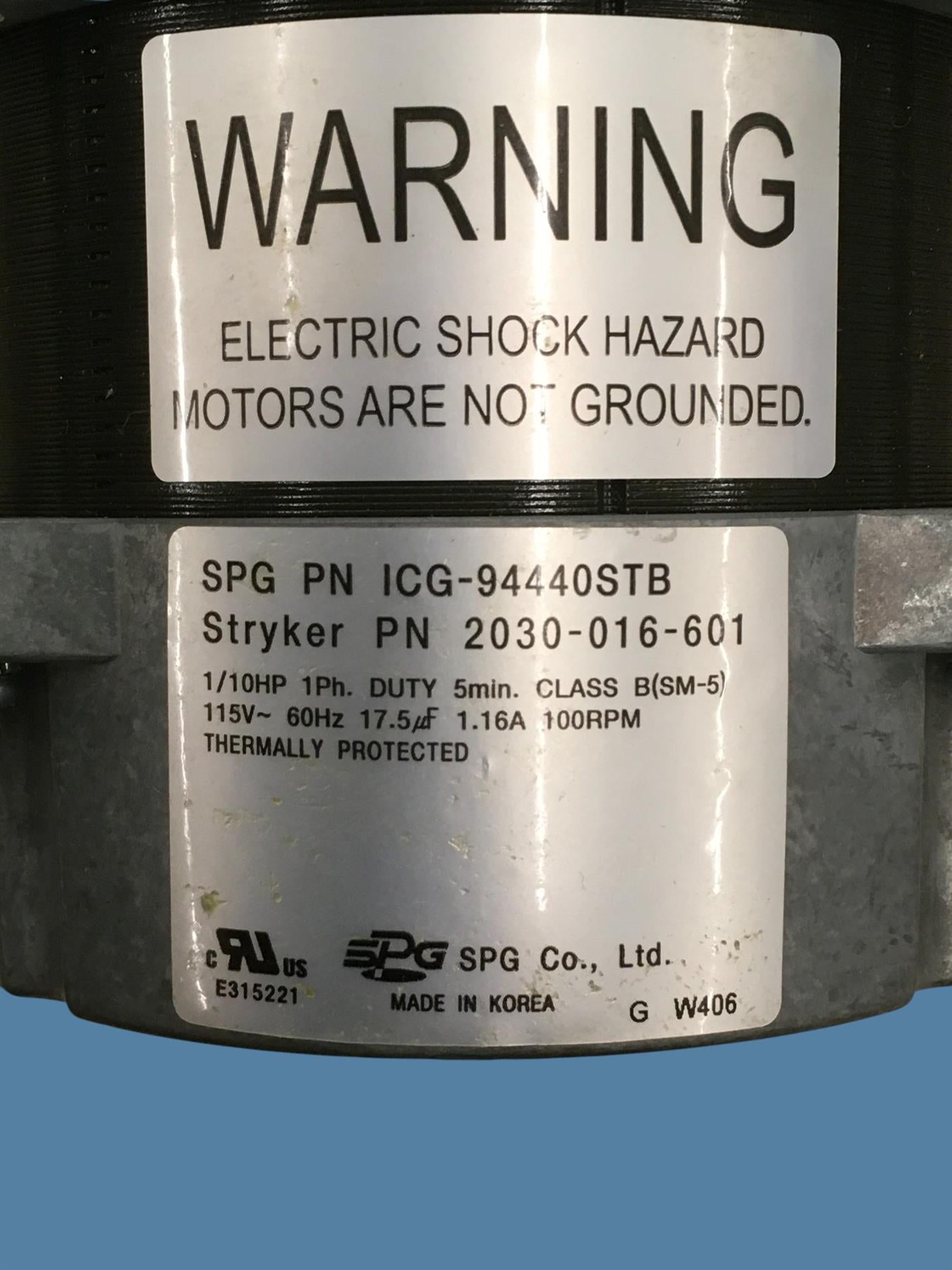 Stryker Fowler Motor w/ Clutch | PN 2030-016-601 | SPG PN ICG-94440STB