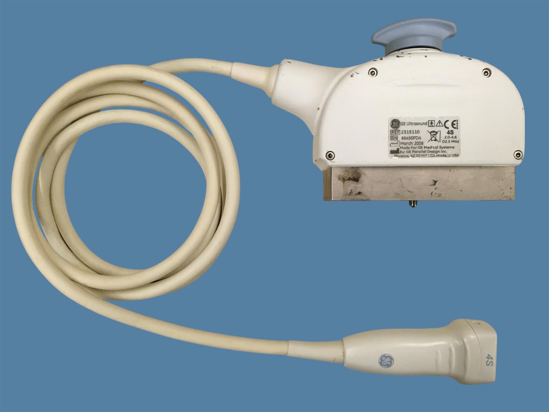 GE 4S Sector Array Ultrasound Transducer Probe (2008)