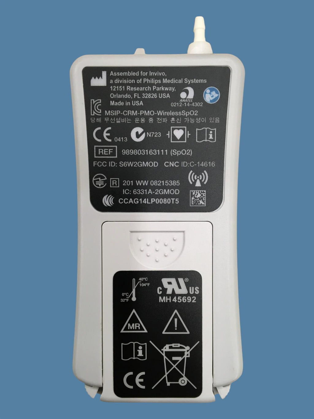 Invivo Programmable Wireless SpO2/Pulse Oximetry Module 989803163111 w/ Battery