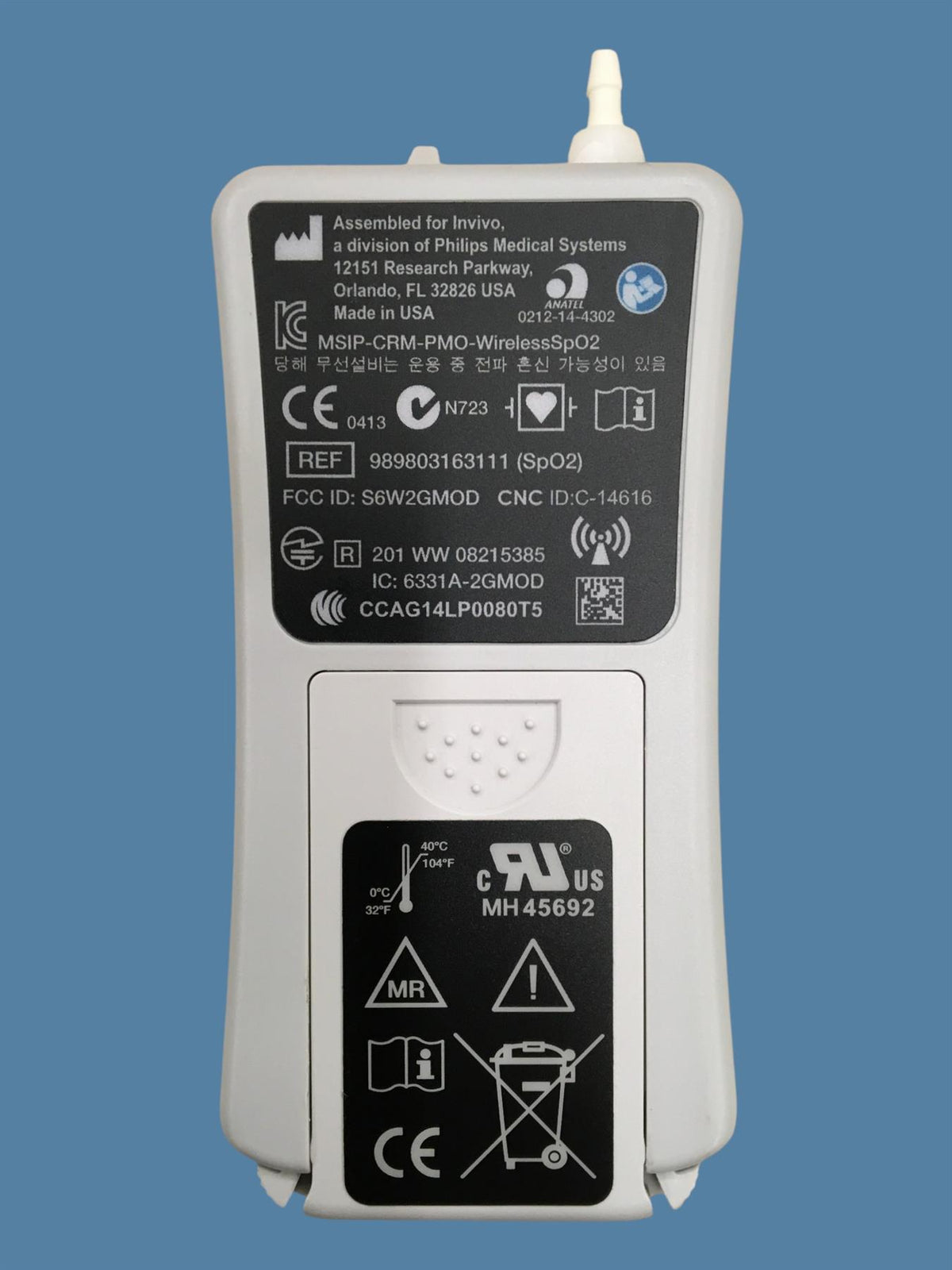 Invivo Programmable Wireless SpO2/Pulse Oximetry Module 989803163111 w/ Battery