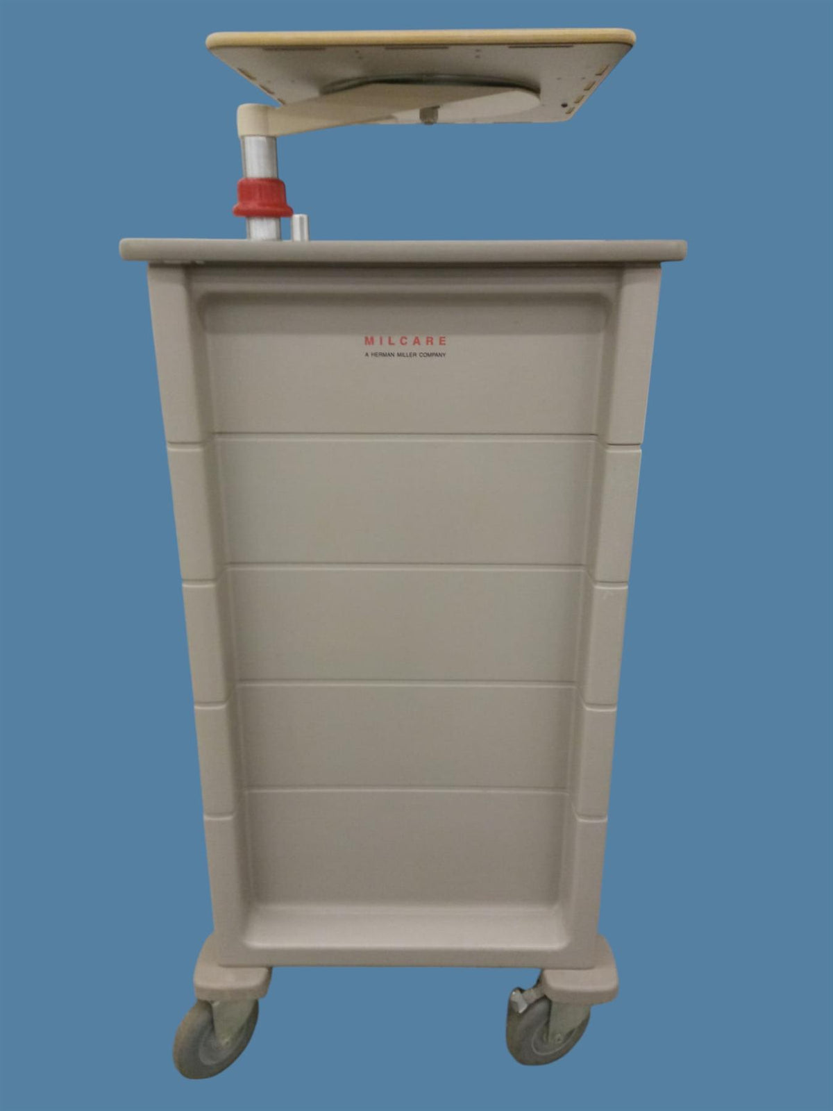 Milcare Emergency Cart w/ Tray + 5 Drawers