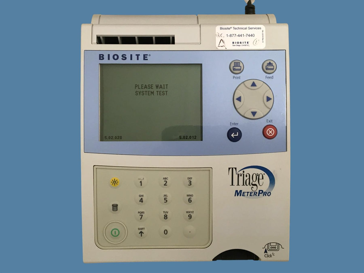 BioSite Alere Triage MeterPro Immunoassay Analyzer 55070 w/ QC Device, Pwr Cable