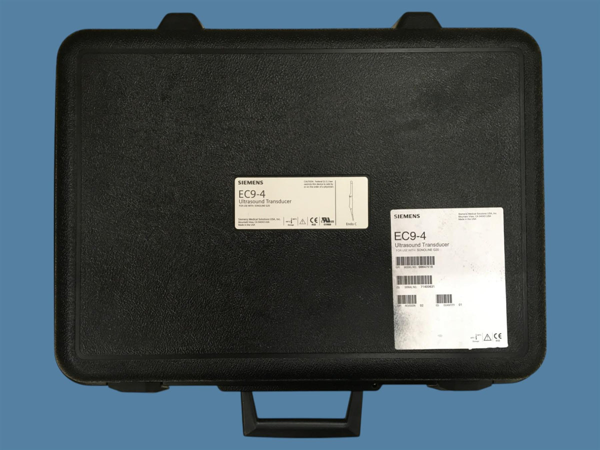 Siemens EC9-4 Endocavity Ultrasound Transducer Probe with Travel Case