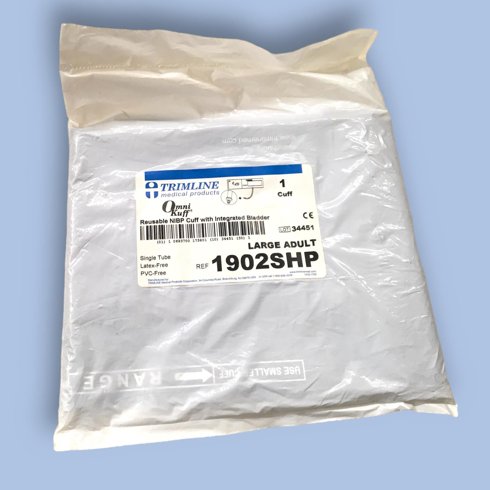 Trimline/Omni Kuff, BP Cuff 35.5-46cm, Large Adult, Single Tube Ref: 1902SHP