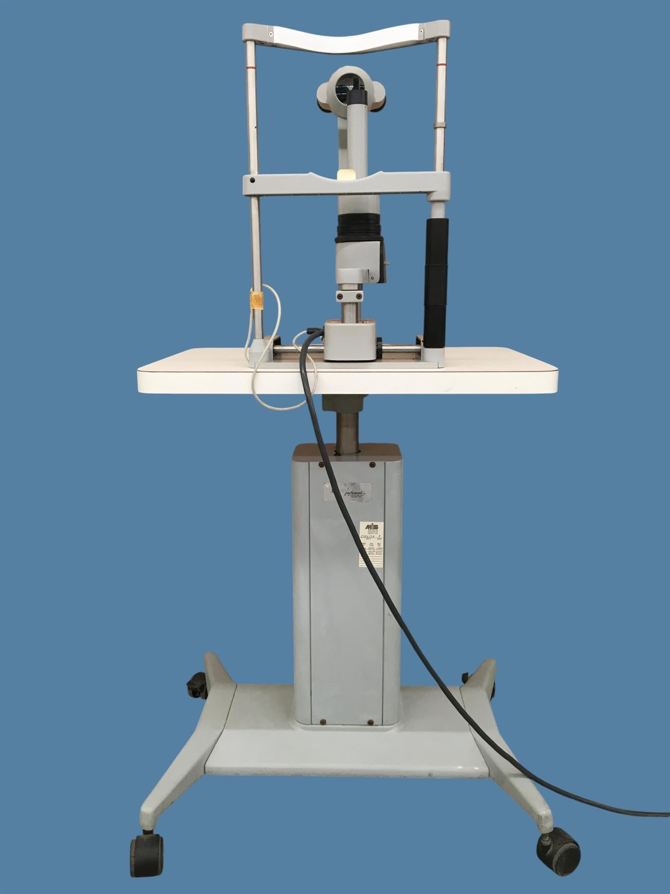 Carl Zeiss 10 SL Slit Lamp w/ OK=19x, ƒ T = 80 Binocular Eyepiece w/ Cart/Stand