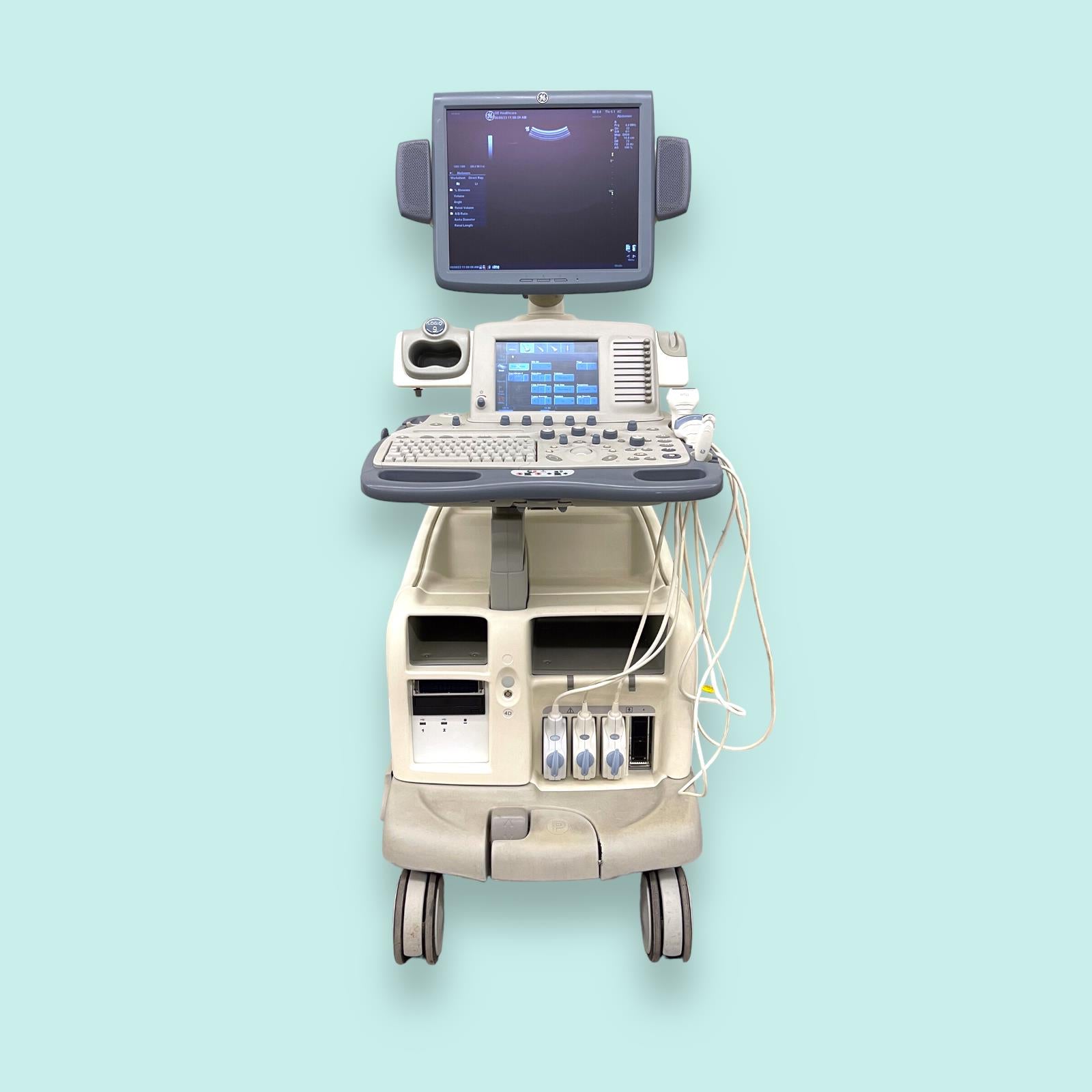 General Electric GE Ultrasound Logiq 9 w/ License & 3 Probes 5177000