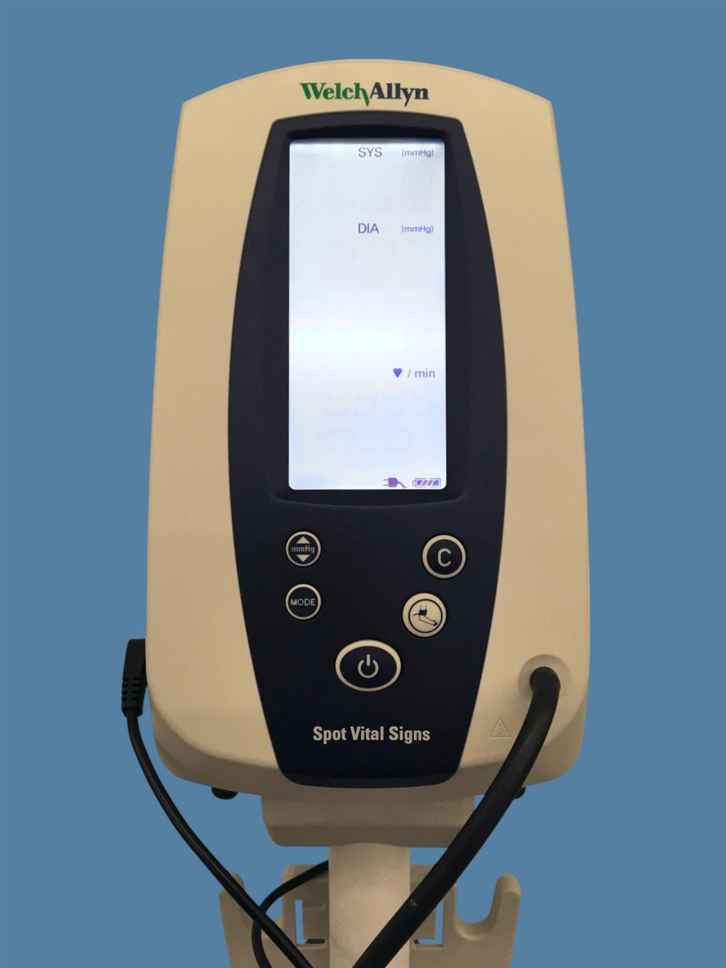 Welch Allyn Spot Vital Signs 4200B Patient Monitor w/ Cart & Power Supply