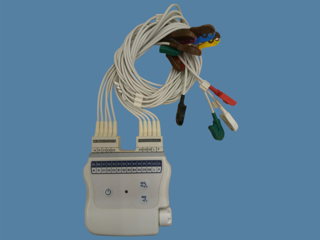 Mortara ELI 150c Interpretive ECG/EKG w/ Wireless Acquisition Module/Leads/Cart