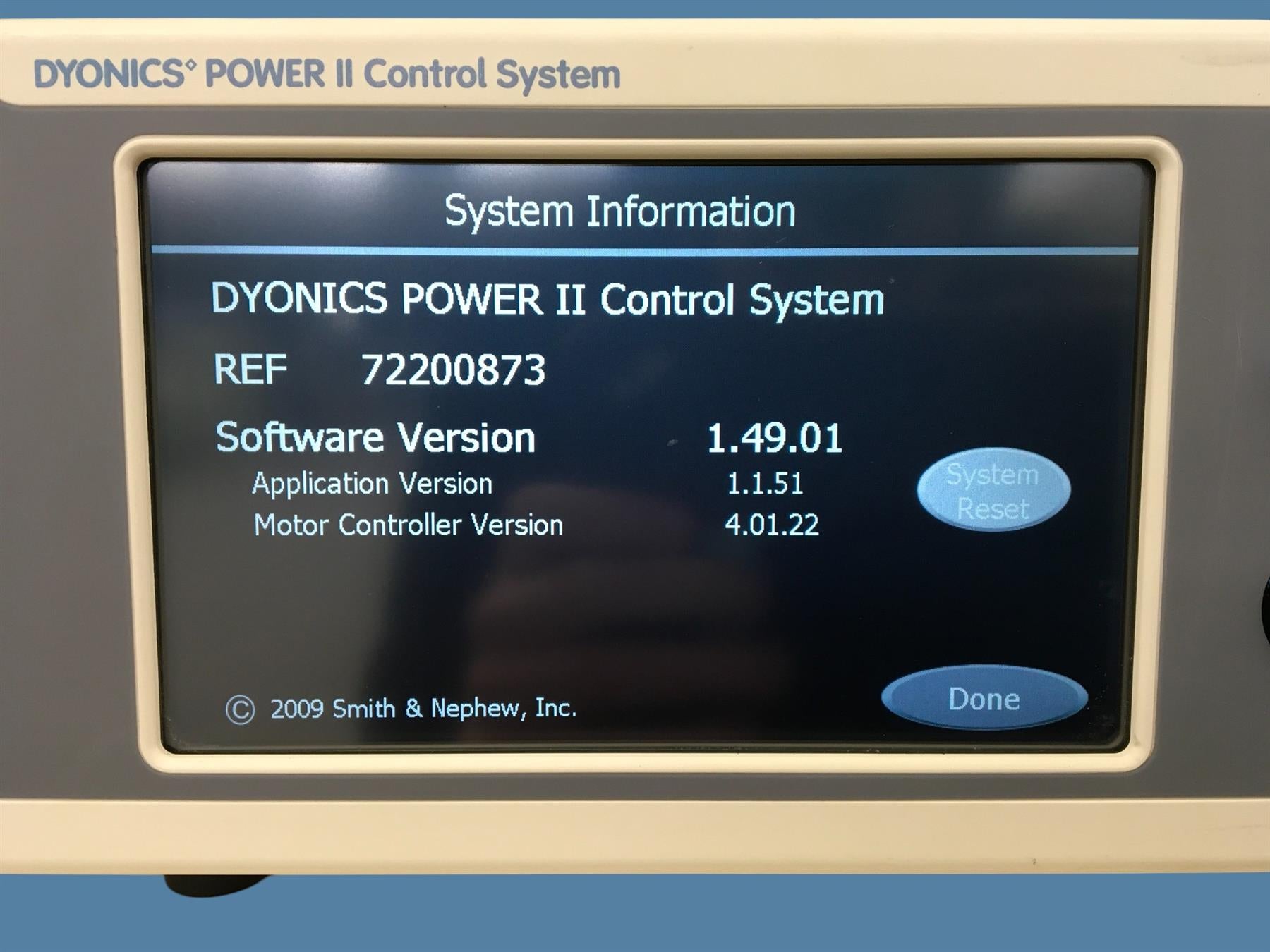 Smith & Nephew DYONICS POWER II Control System [2009] REF 72200873