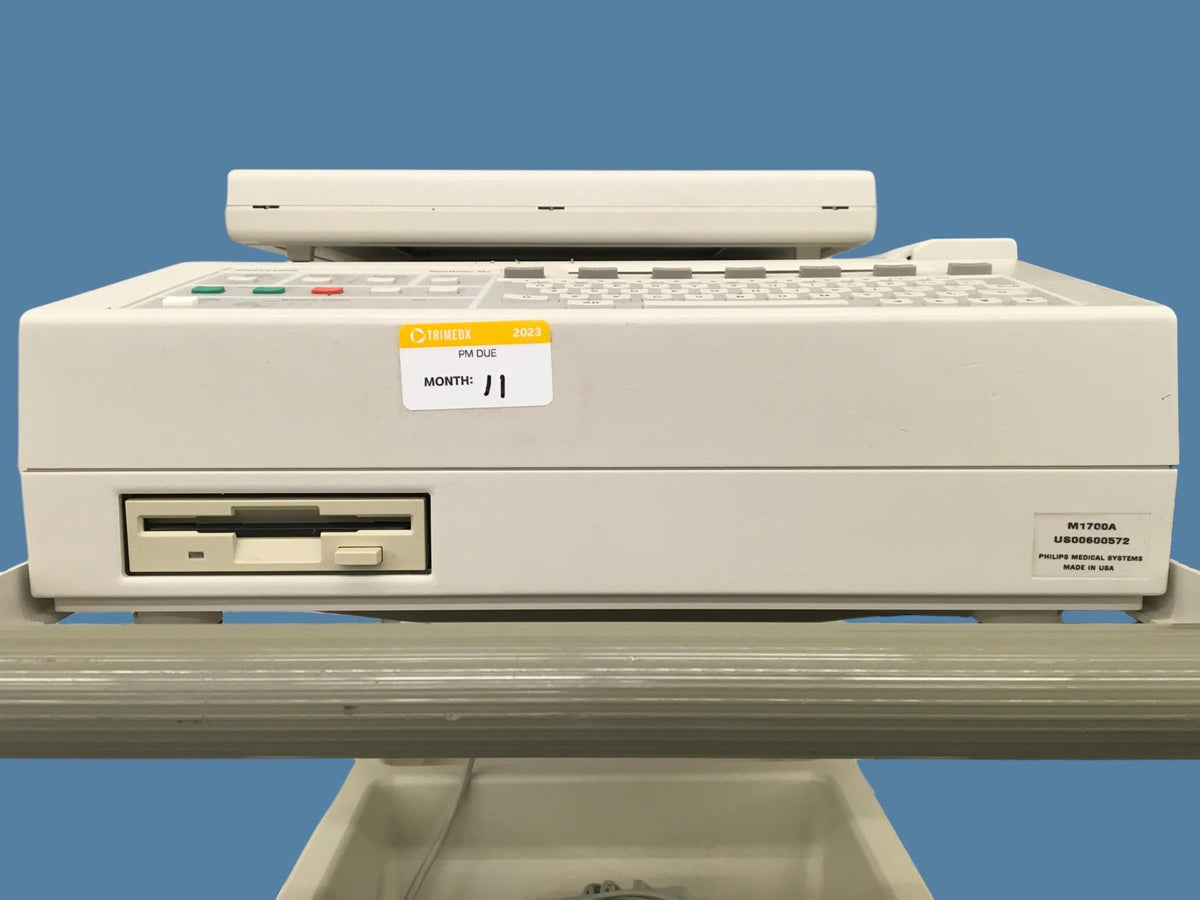 Philips PageWriter XLi M1700A Opt. ABA w/ Cart, Leads & Modem [For Parts/Repair]