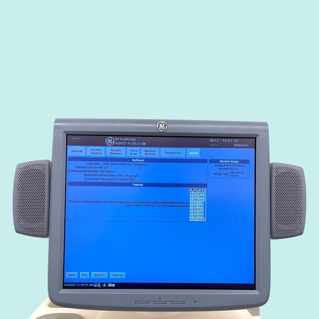 General Electric GE Ultrasound Logiq 9 w/ License & 3 Probes 5177000