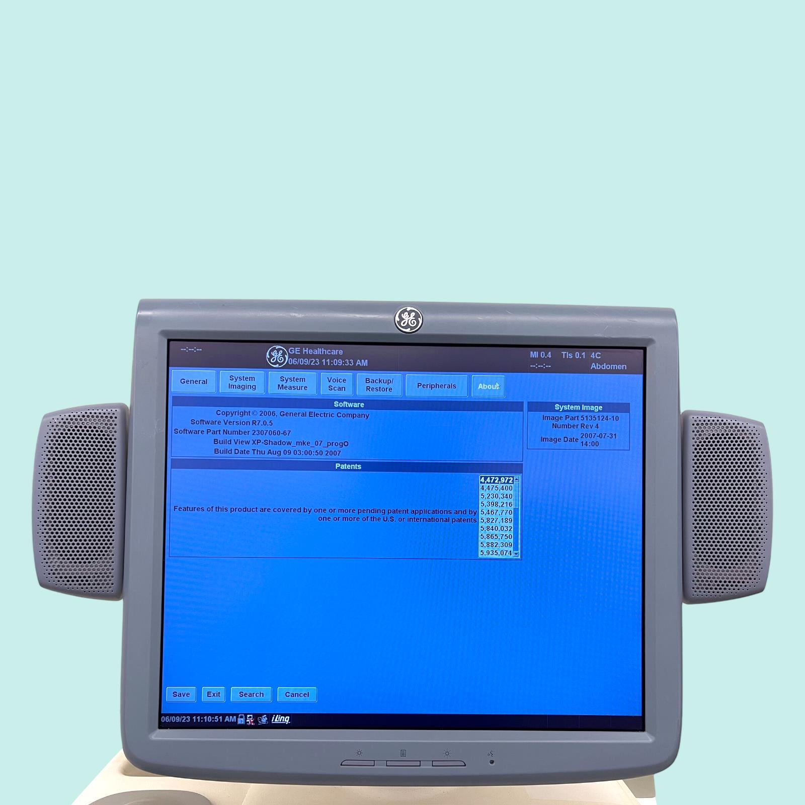 General Electric GE Ultrasound Logiq 9 w/ License & 3 Probes 5177000