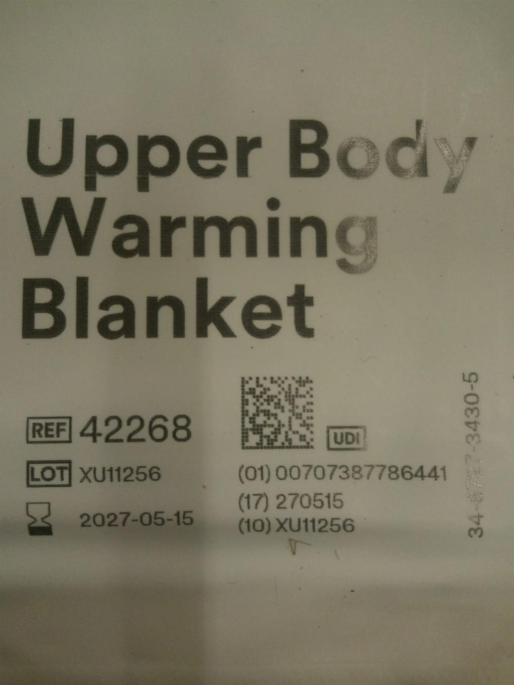 3M Upper Body Warming Blanket for Bair Hugger Warming Unit, REF 42268, EXP. 2027-05-15