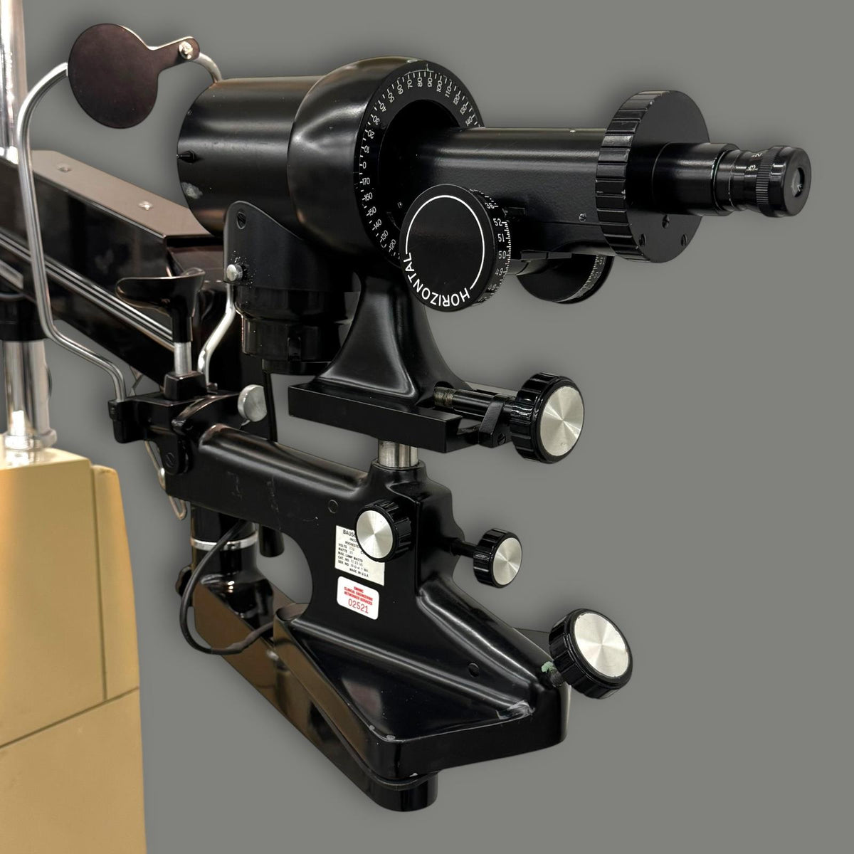 Boom-Mounted Carl Zeiss Slit Lamp and Bausch & Lomb 71-21-35 Keratometer