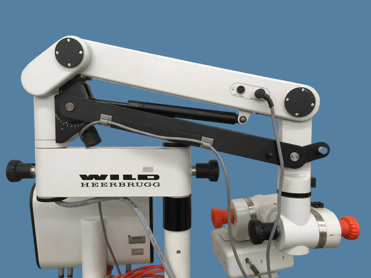 Wild Heerbrugg M691 Surgical Microscope on MS-C / MEL 48 Motorized Stand - Read