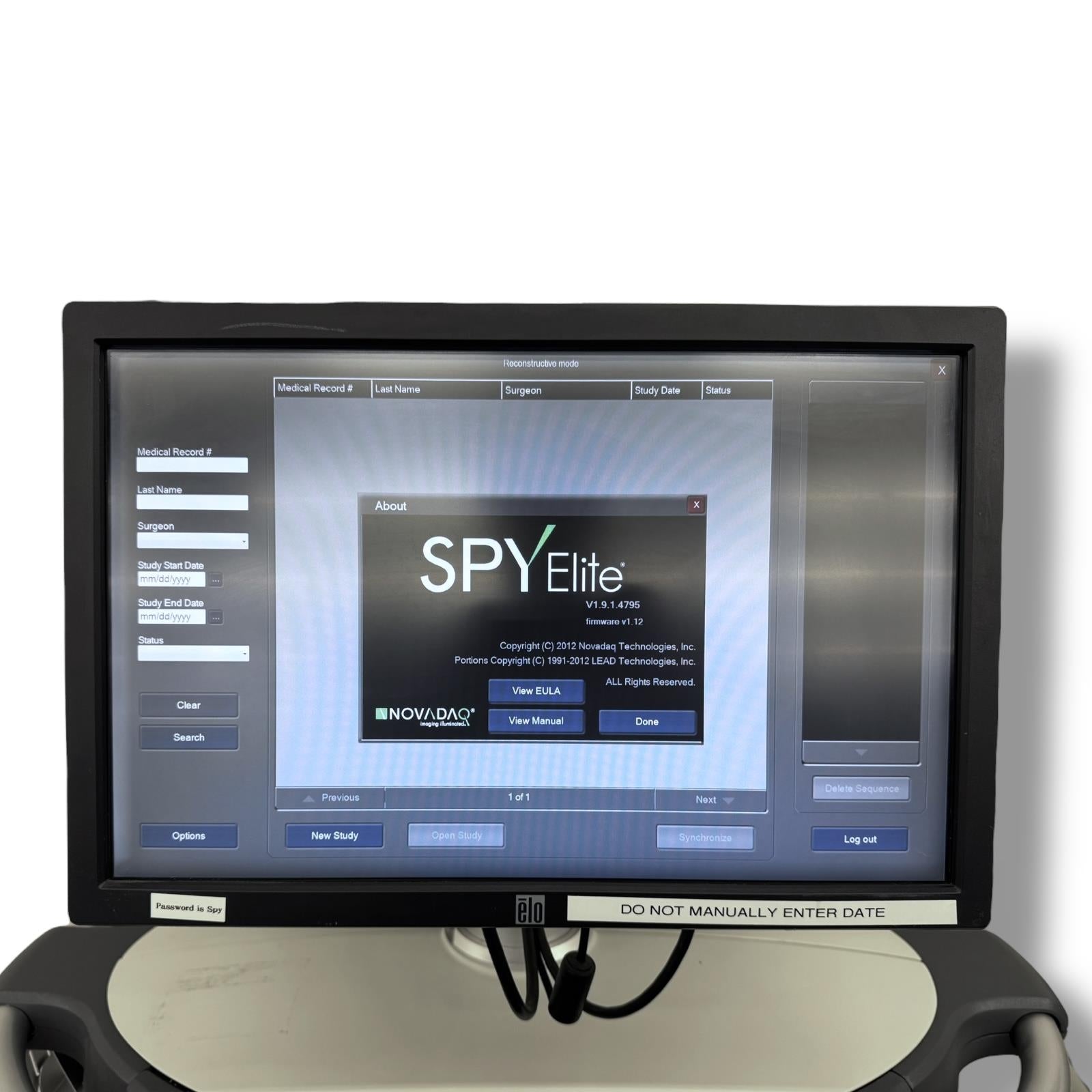 2013 Model Novadaq SPY Elite LC3000 Fluorescence Imaging System