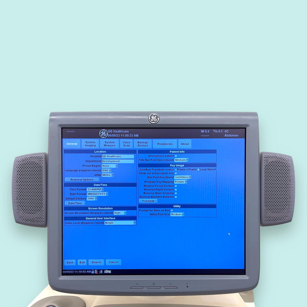 General Electric GE Ultrasound Logiq 9 w/ License & 3 Probes 5177000