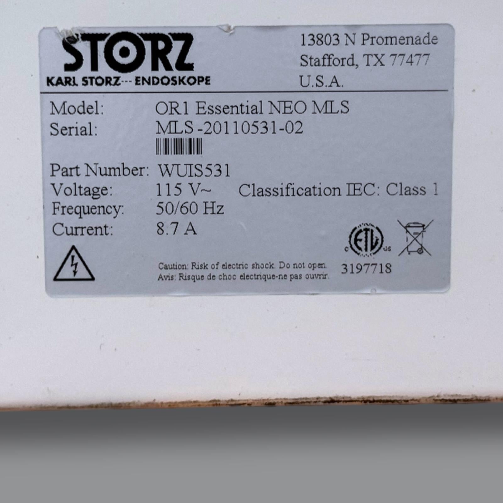 Karl Storz OR1 Essential NEO MLS WUIS531