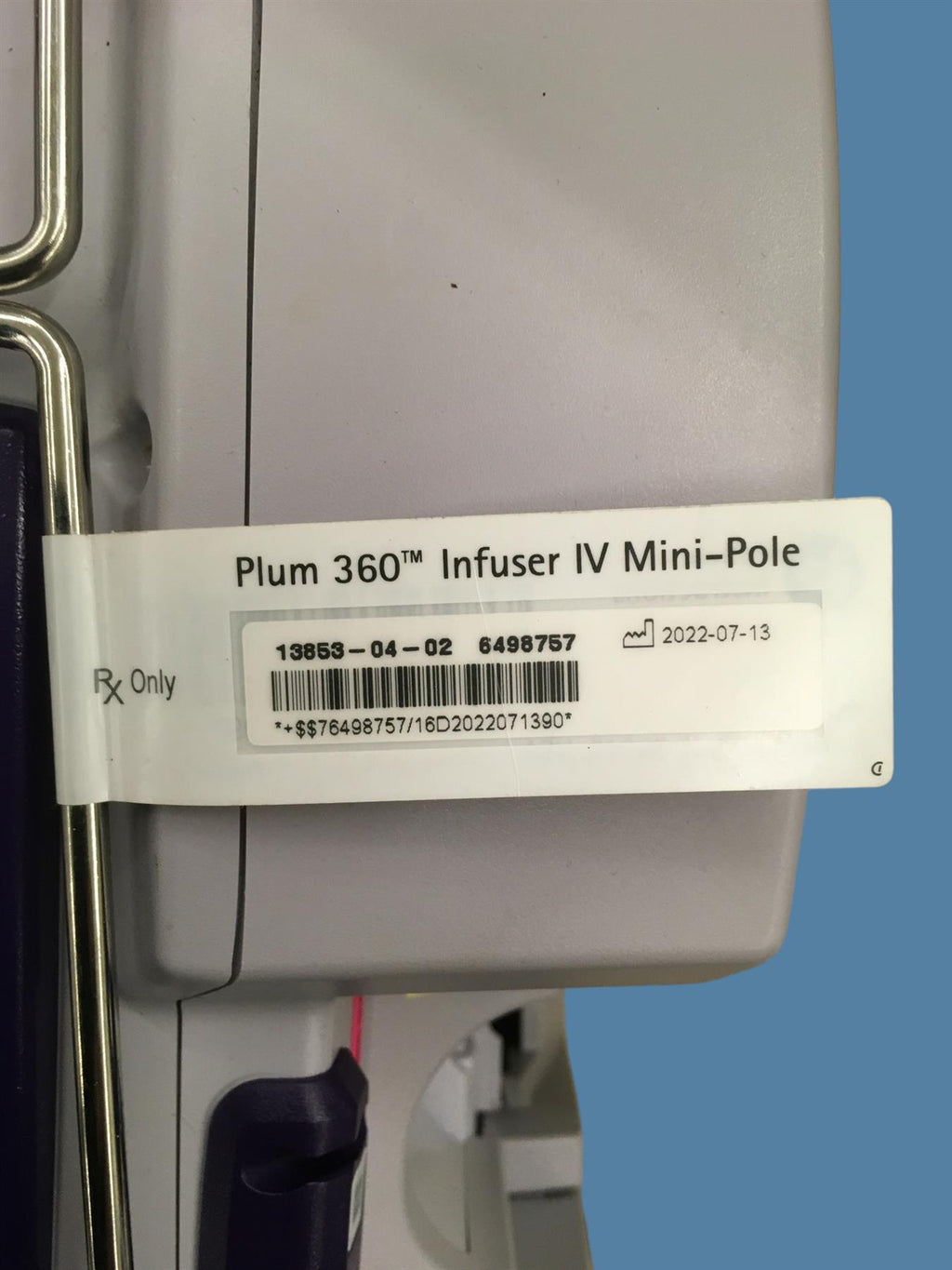 ICU Medical Plum 360 Infuser IV Mini-Pole (2022) w/ Recent Biomed Cert (2024)