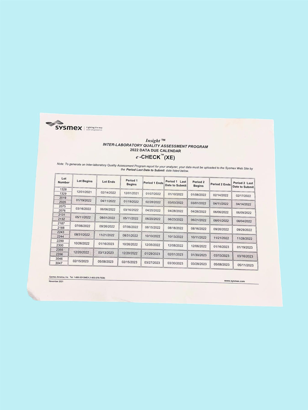 Sysmex XE-5000 Hematology Analyzer