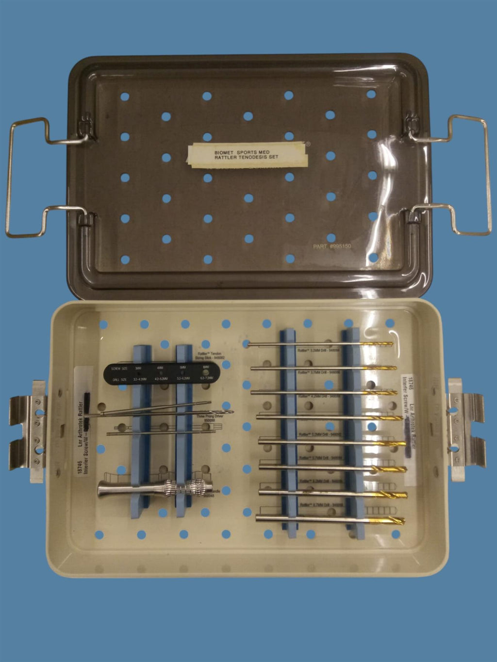 BioMet Sports Medicine Rattler Tenodesis Set w/ Sterilization Tray