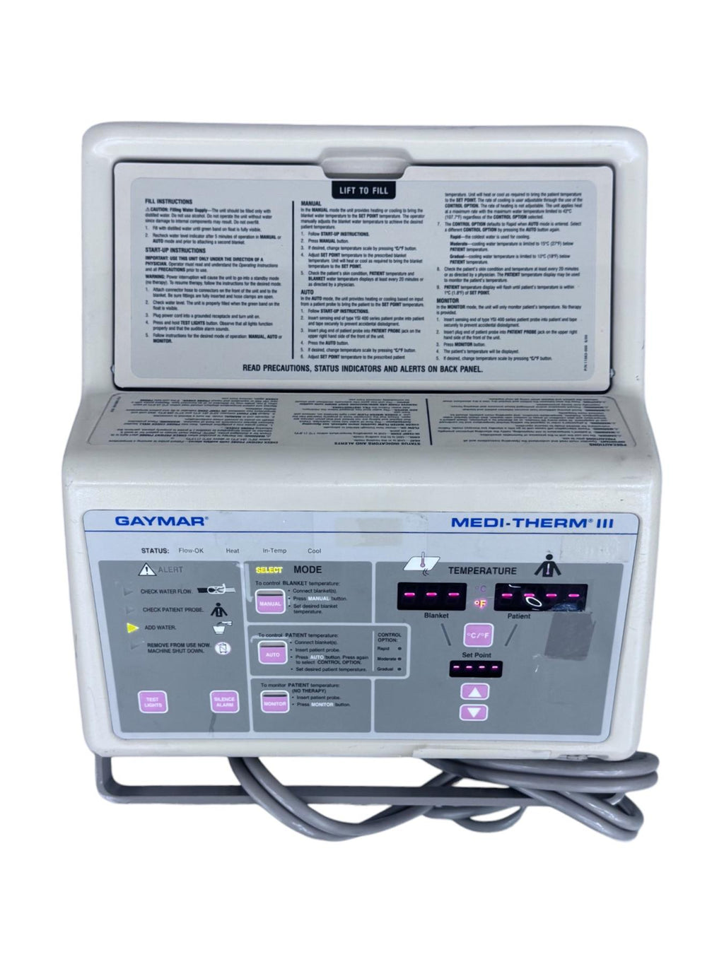 Gaymar Medi-Therm III Automatic/Manual Hyper/Hypothermia System