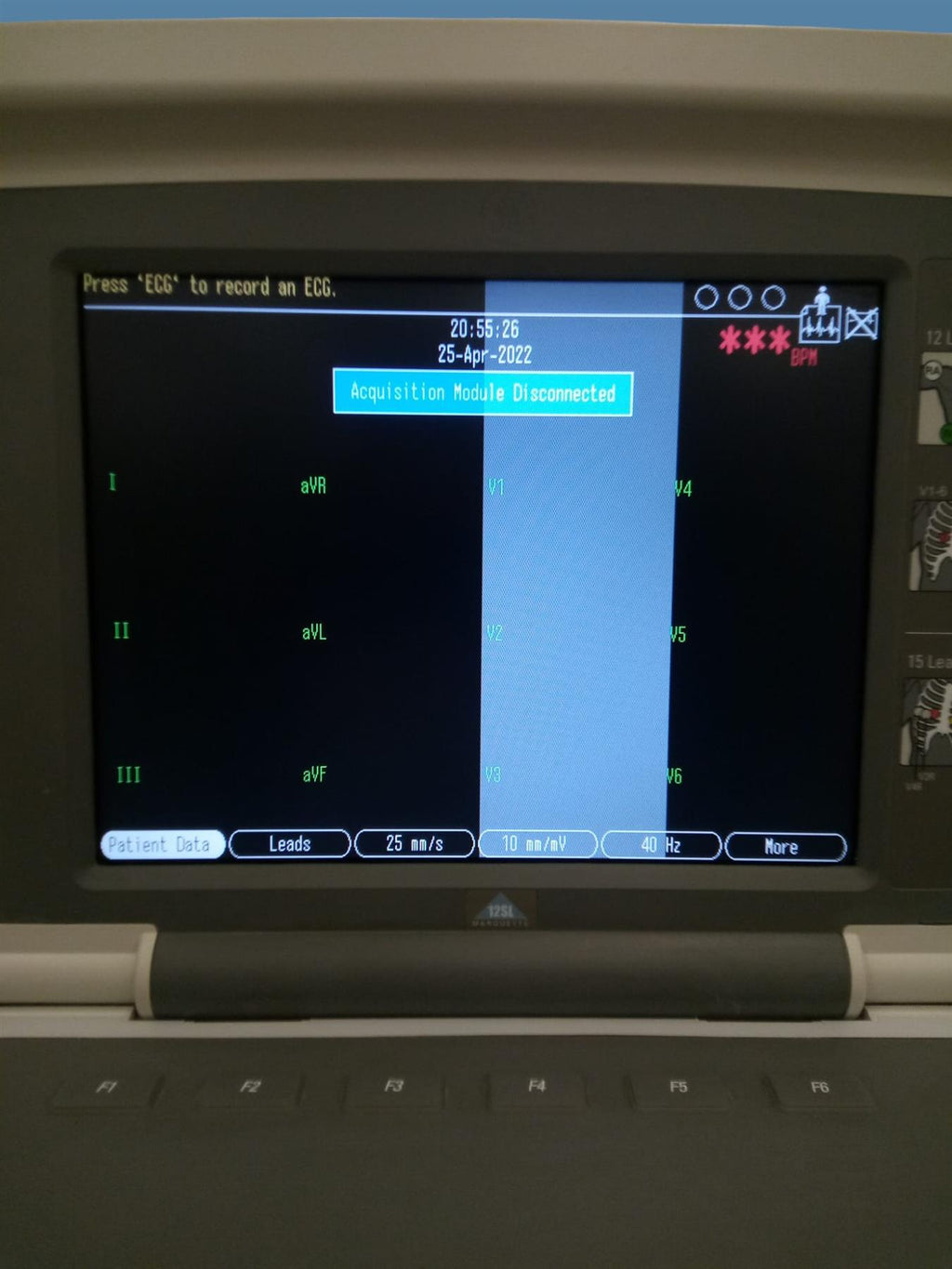 GE MAC 5500/Marquette 12SL Color EKG/Resting ECG System