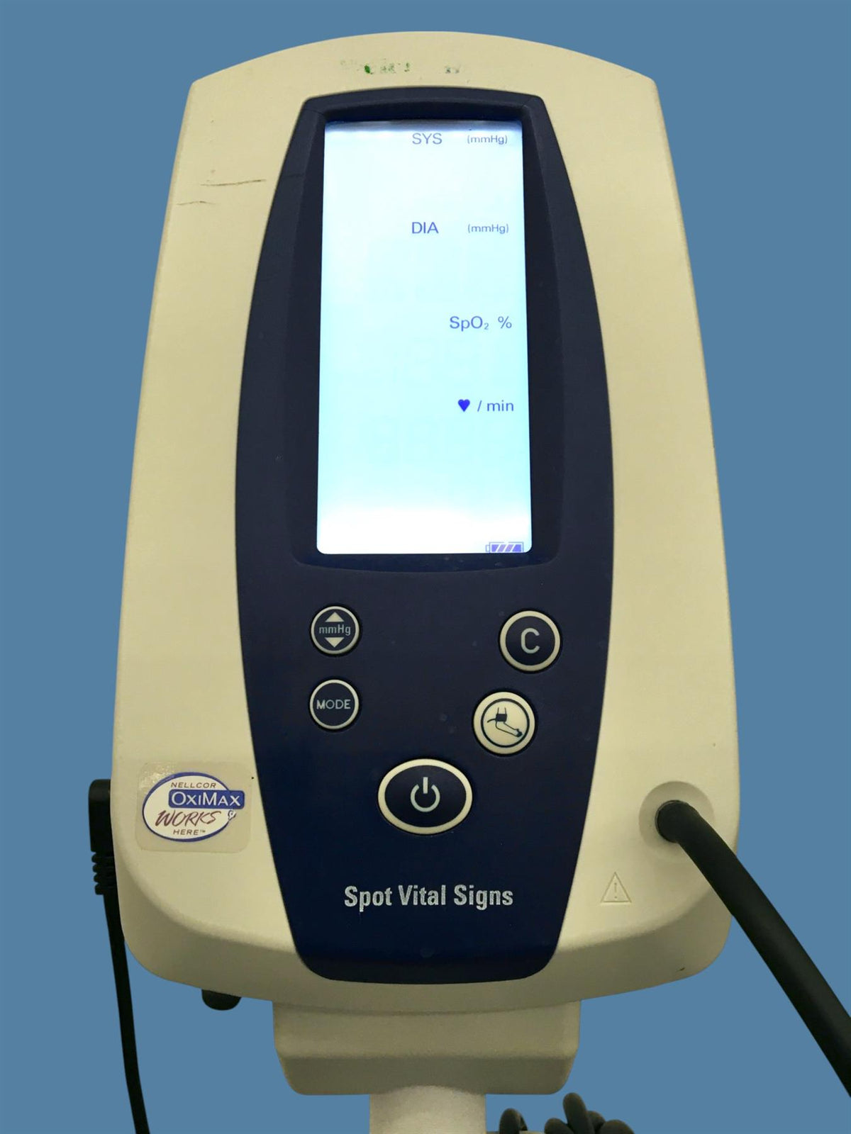 Welch Allyn Spot Vital Signs 42N0B Patient Monitor w/ Cart & Power Supply