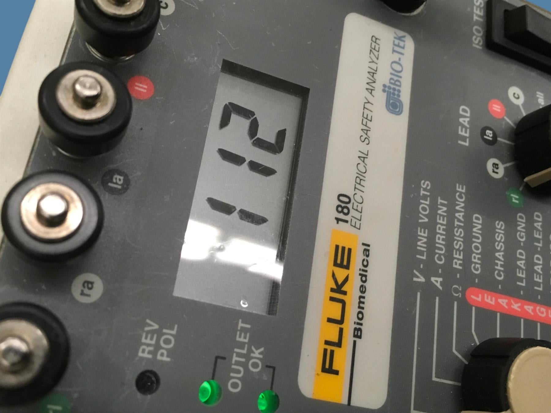 Fluke / Bio-Tek 180 Electrical Safety Analyzer w/ BC Bio BC20-20110 Clamp Lead