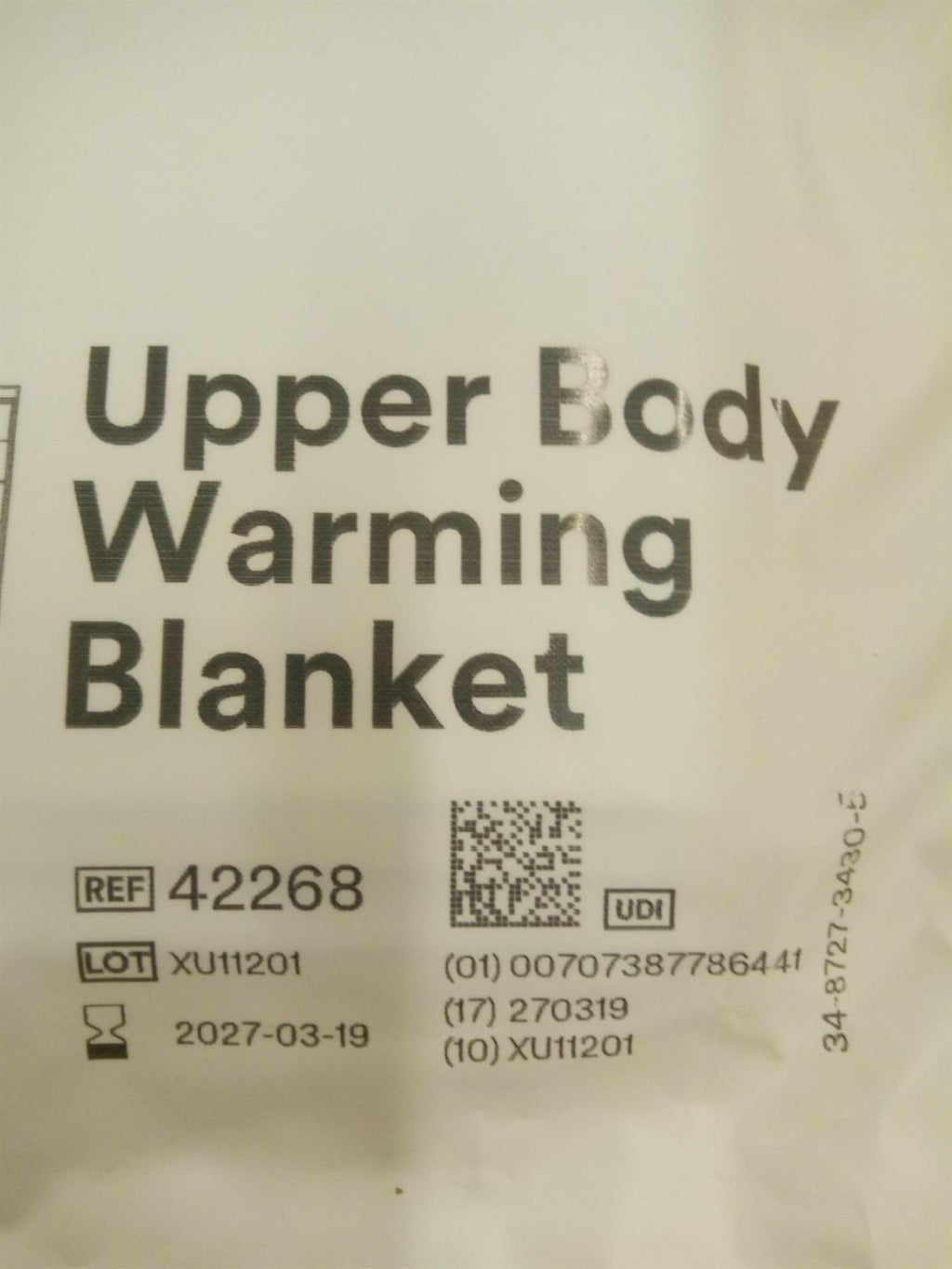 3M Upper Body Warming Blanket for Bair Hugger Warming Unit, REF 42268, EXP. 2027-03-19