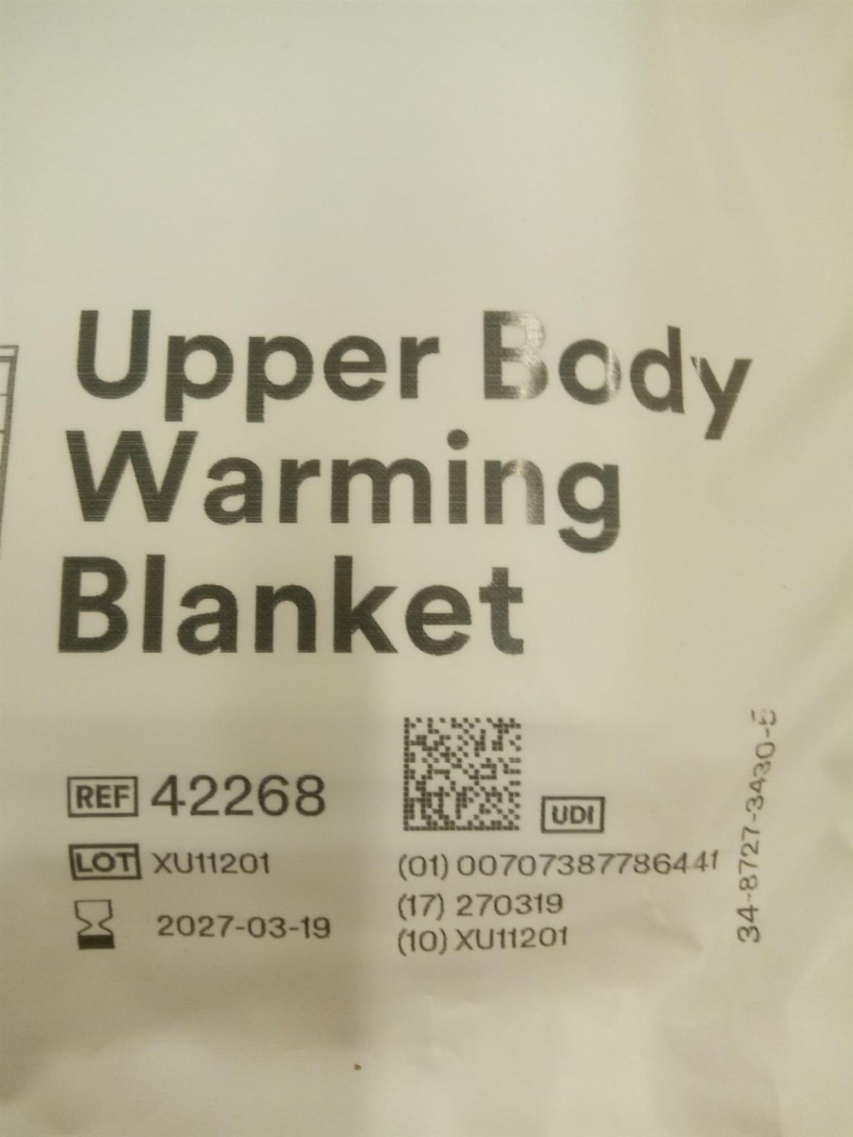 3M Upper Body Warming Blanket for Bair Hugger Warming Unit, REF 42268, EXP. 2027-03-19