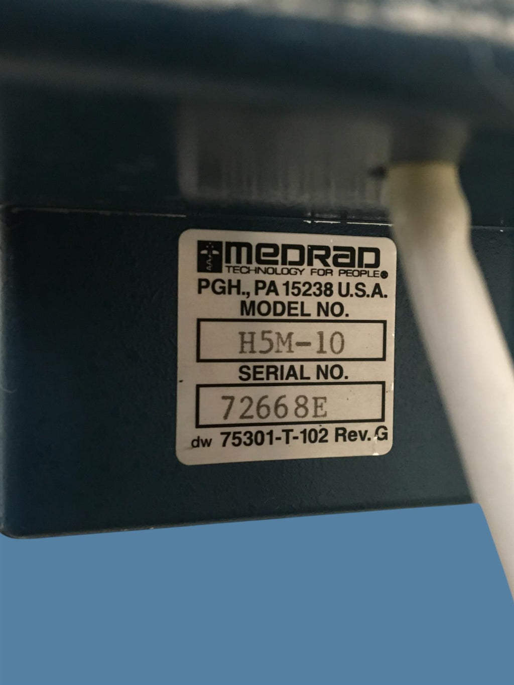 MedRad H5M-10 Mark V Plus Angiograph/CT Injection Head