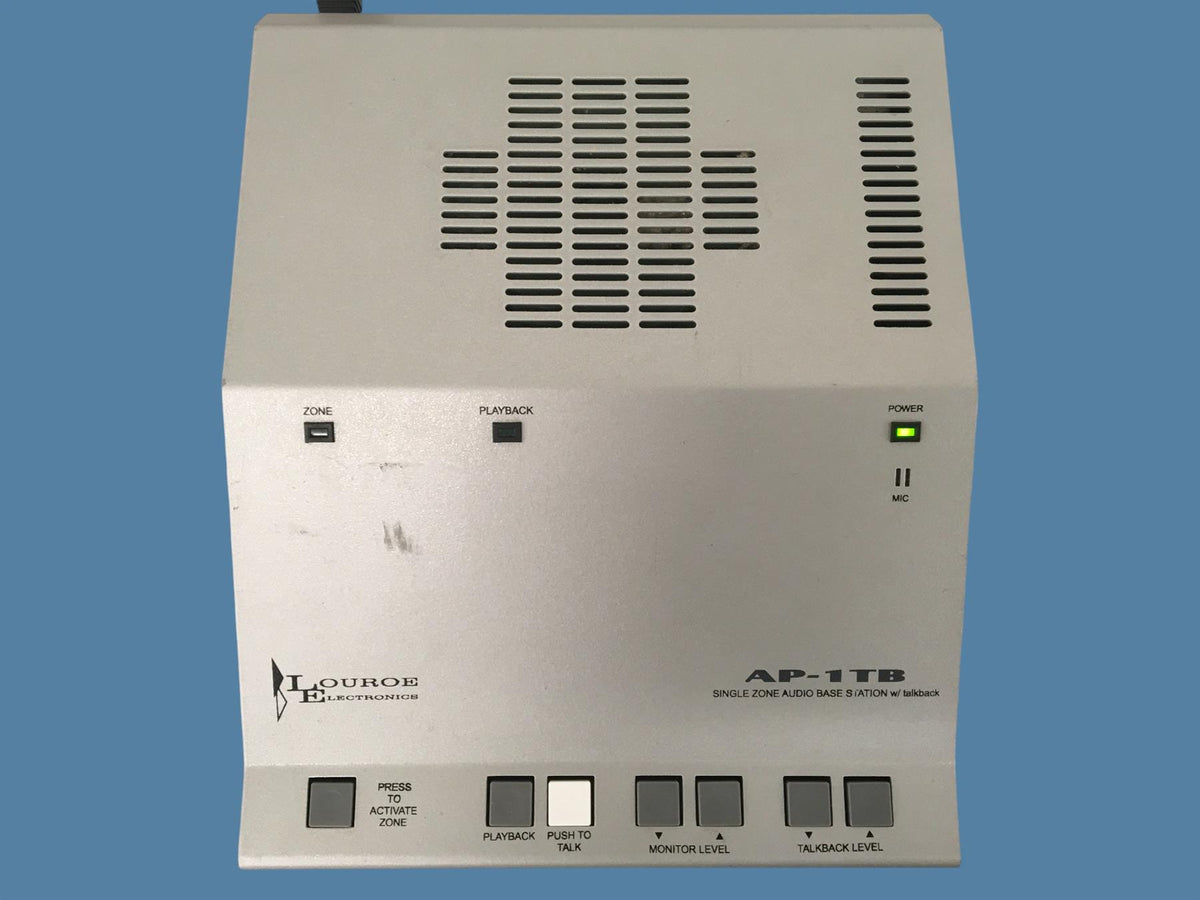 Louroe Electronics AP-1TB Single Zone Audio Base Station w/ Talkback (No Cord)